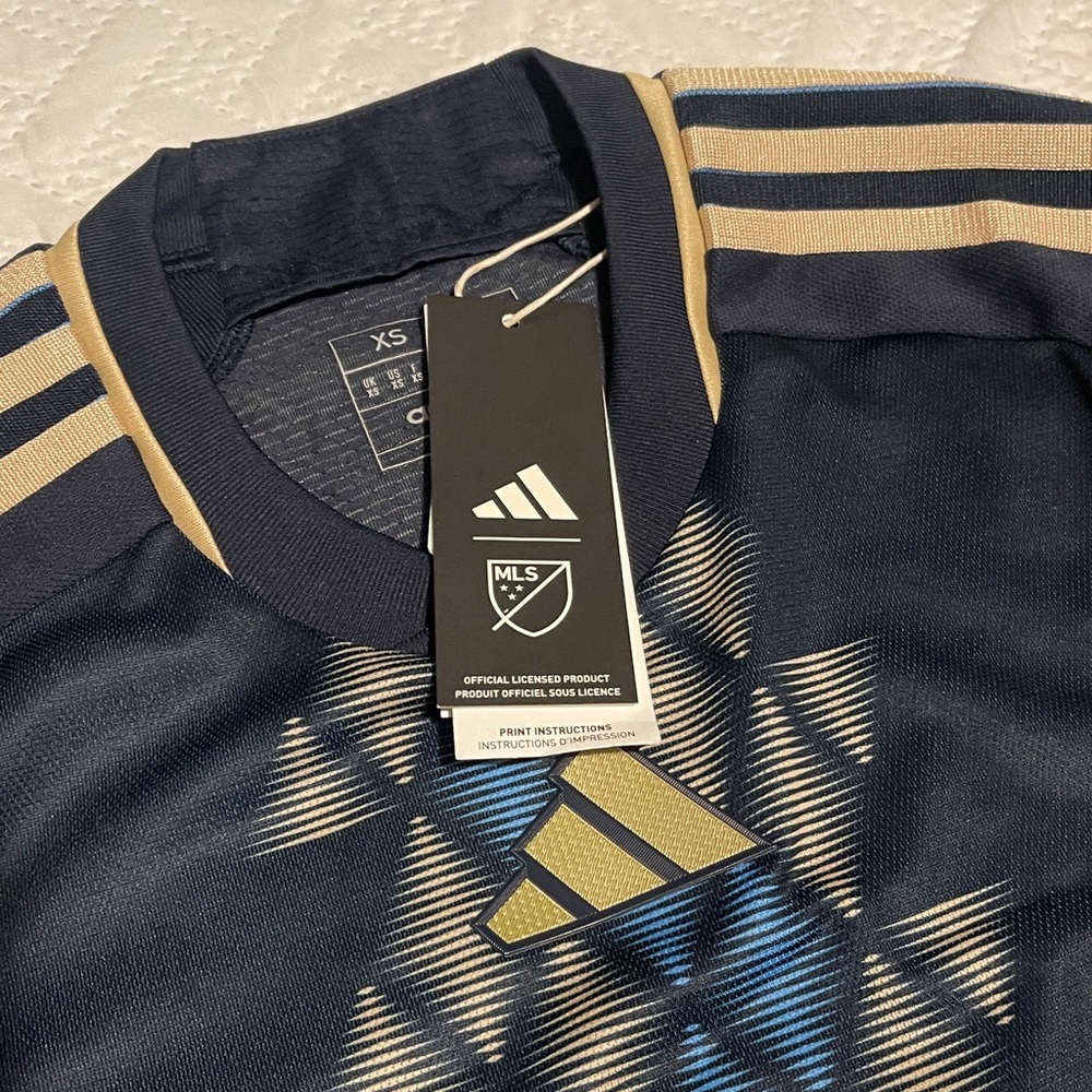Adidas Philadelphia Union Navy and Light Blue bimbo Soccer Jersey - Picture 4 of 5
